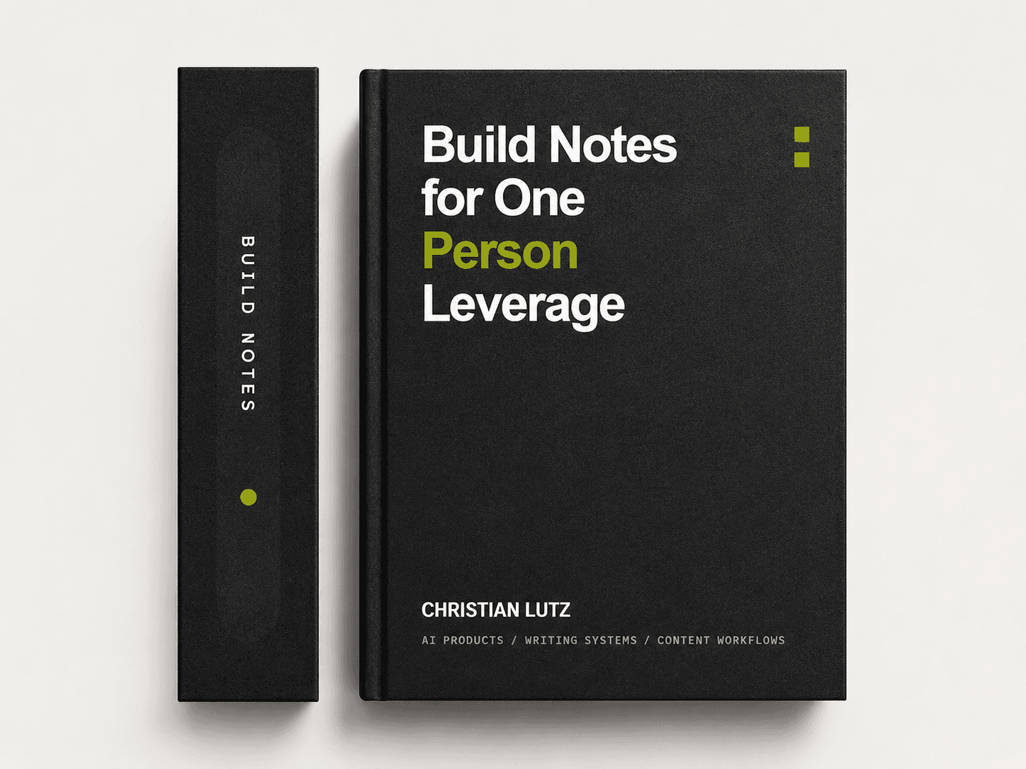 Build Notes book-style newsletter asset