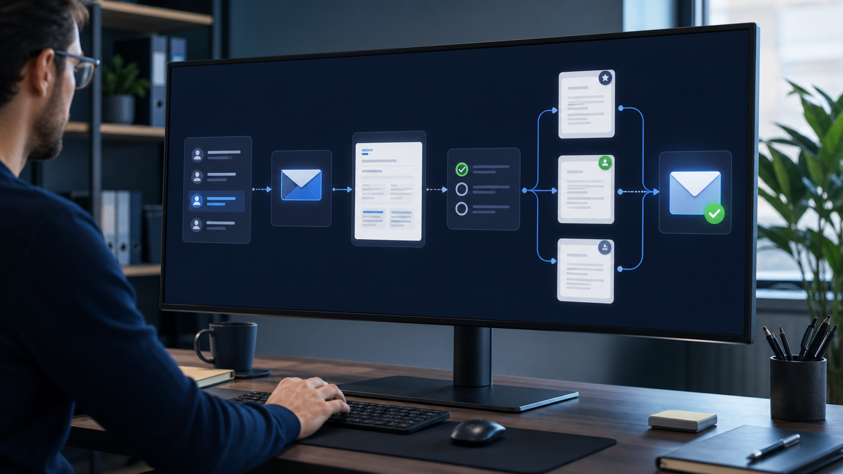 Email-Automation mit KI - Angebote und Entwürfe automatisieren, 60-70% weniger Zeit mit Kontrolle für KMU