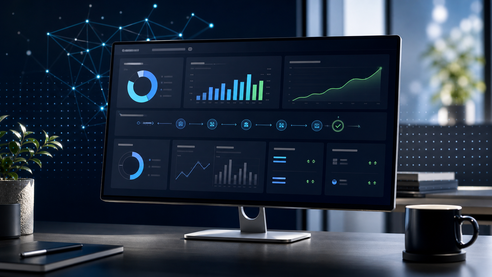 KI ROI messen - Dashboard mit Metriken für 30-60 Tage Tracking und Automation-Erfolgsrahmen